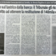 Sentenza del Tribunale di Brindisi che condanna la banca a restituire 140mila euro a un fideiussore.